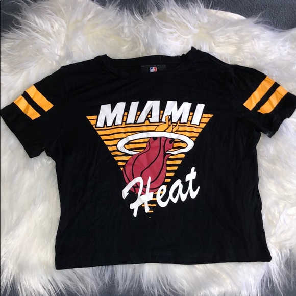 miami heat crop top jersey